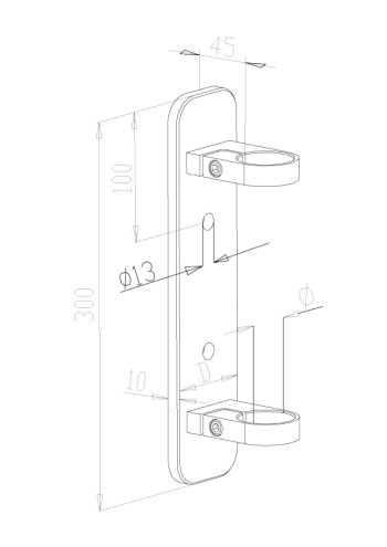 Side Fix Brackets - Model 1000 CAD Drawing